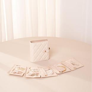 法式精致高级首饰收纳册珠宝黄金饰品便携书本收纳包耳钉项链收纳