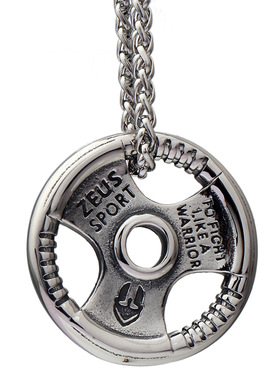 哑铃项链肌肉男哑铃片杠铃片健身情侣吊坠女挂件不掉色配饰个性