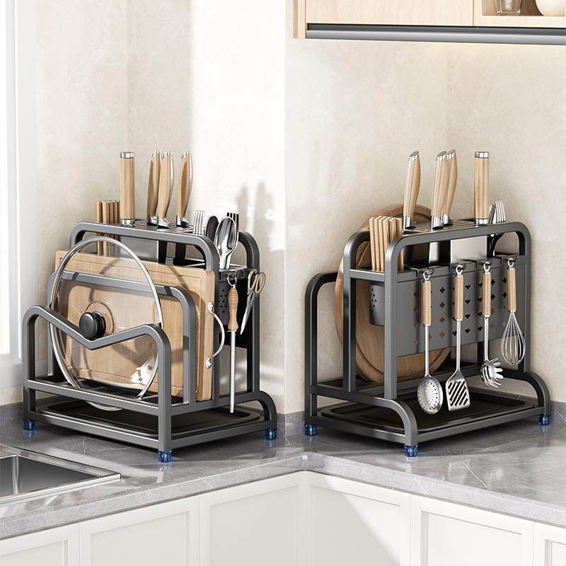 厨房刀架置物架多功能家用菜刀锅盖砧板筷子台面沥水刀具收纳架子,厨房/烹饪用具,抹布架/厨房清洁收纳架,淘宝优惠券,粉丝福利购,淘宝优惠卷