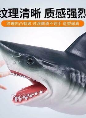 儿童恐龙手偶动物手套软胶霸王龙暴龙仿真动物模型鲨臂鲨鱼头玩具