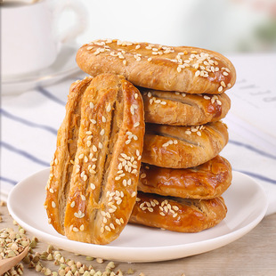 荞麦椒盐酥老式牛舌饼椒盐味手工乔麦饼干蔗糖食品零食