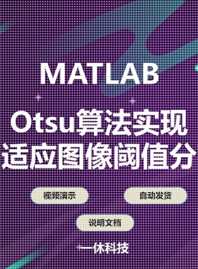 matlab Otsu算法 自适应阈值 图像分割 直方图阈值分割 程序 代码