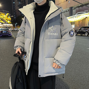 冬季13青少年羽绒服男孩14初高中学生15岁潮牌加厚外套16大童棉衣