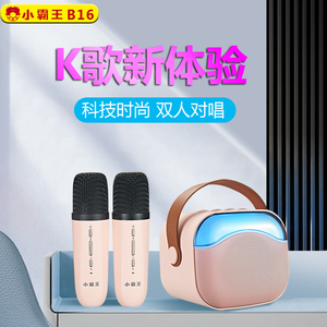 小霸王B16新款2023户外K歌儿童唱歌话筒音响一体麦克风蓝牙音箱