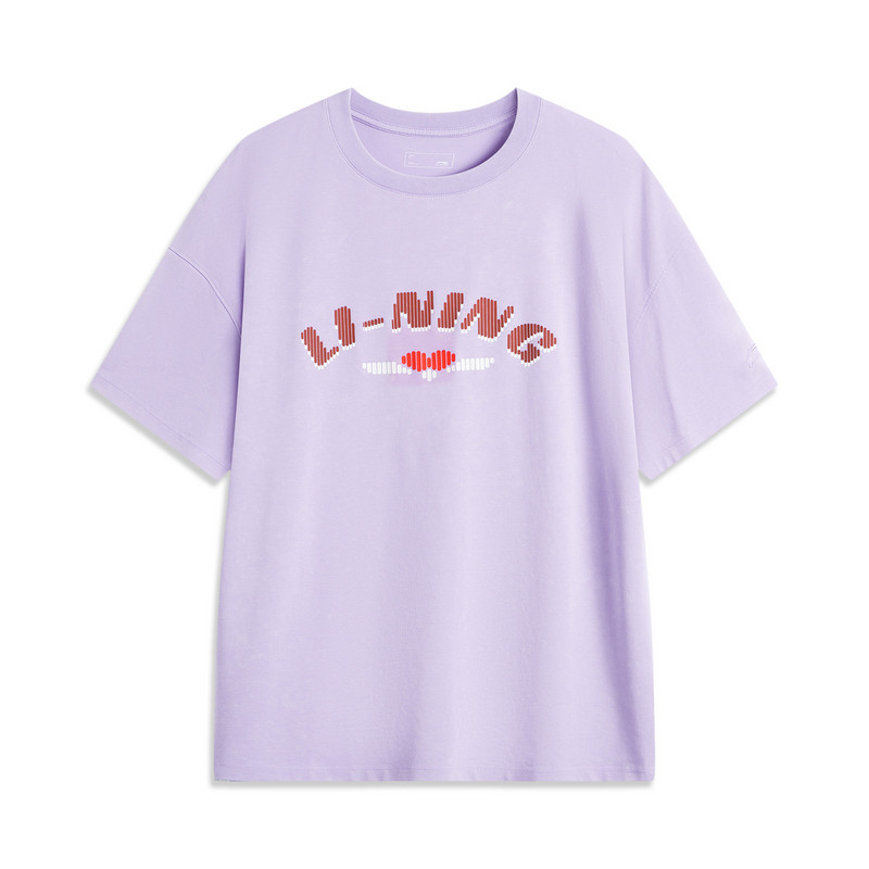 LI-NING/李宁夏季女款时尚休闲运动生活系列百搭短袖T恤AHSU870