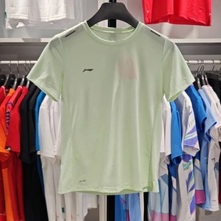 李宁2024SS圆领套头短袖 百搭休闲潮流T恤女ATSU552 运动上衣时尚