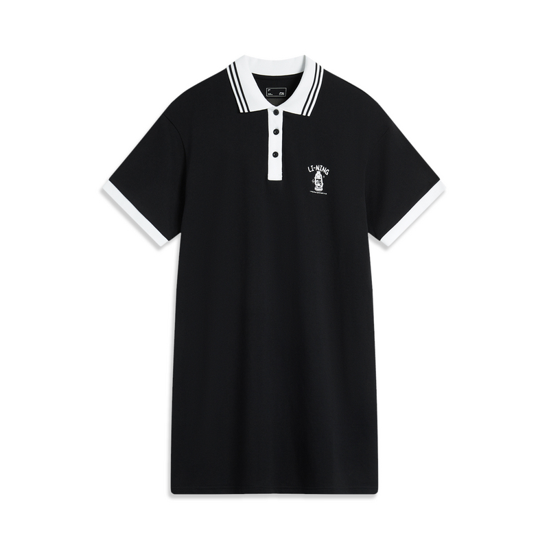 LI-NING/李宁女子休闲时尚宽松百搭运动POLO短袖连衣裙APLU232