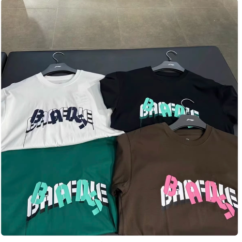 李宁2024夏季新款反伍BADFIVE男子休闲运动短袖文化衫T恤AHSU597