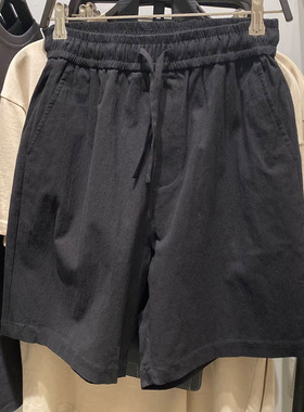 2025夏款WLJZWFJT UR男装休闲时尚松紧腰直筒短裤ML15R6BN2000