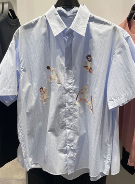 WLJZWFJT潮牌男装2026夏季新款时尚休闲宽松短袖衬衫MV27S2BE2003