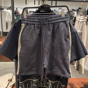 WLJZWFJTUR男装2025夏季新款休闲百搭松紧腰宽松短裤UML632032