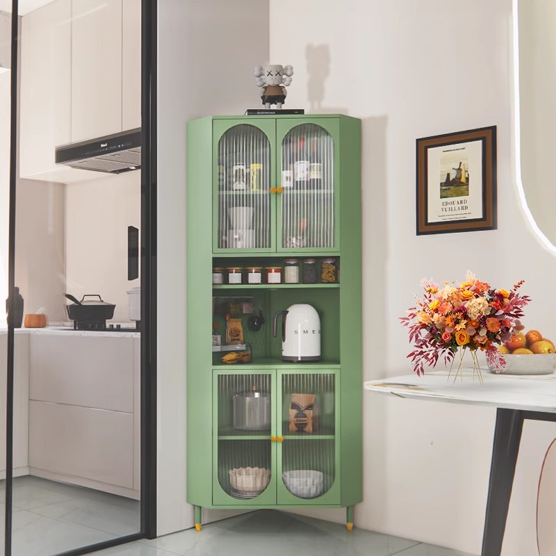 简约现代钢制转角柜客厅三角柜厨房角落柜储物柜收纳柜无甲醛防晒