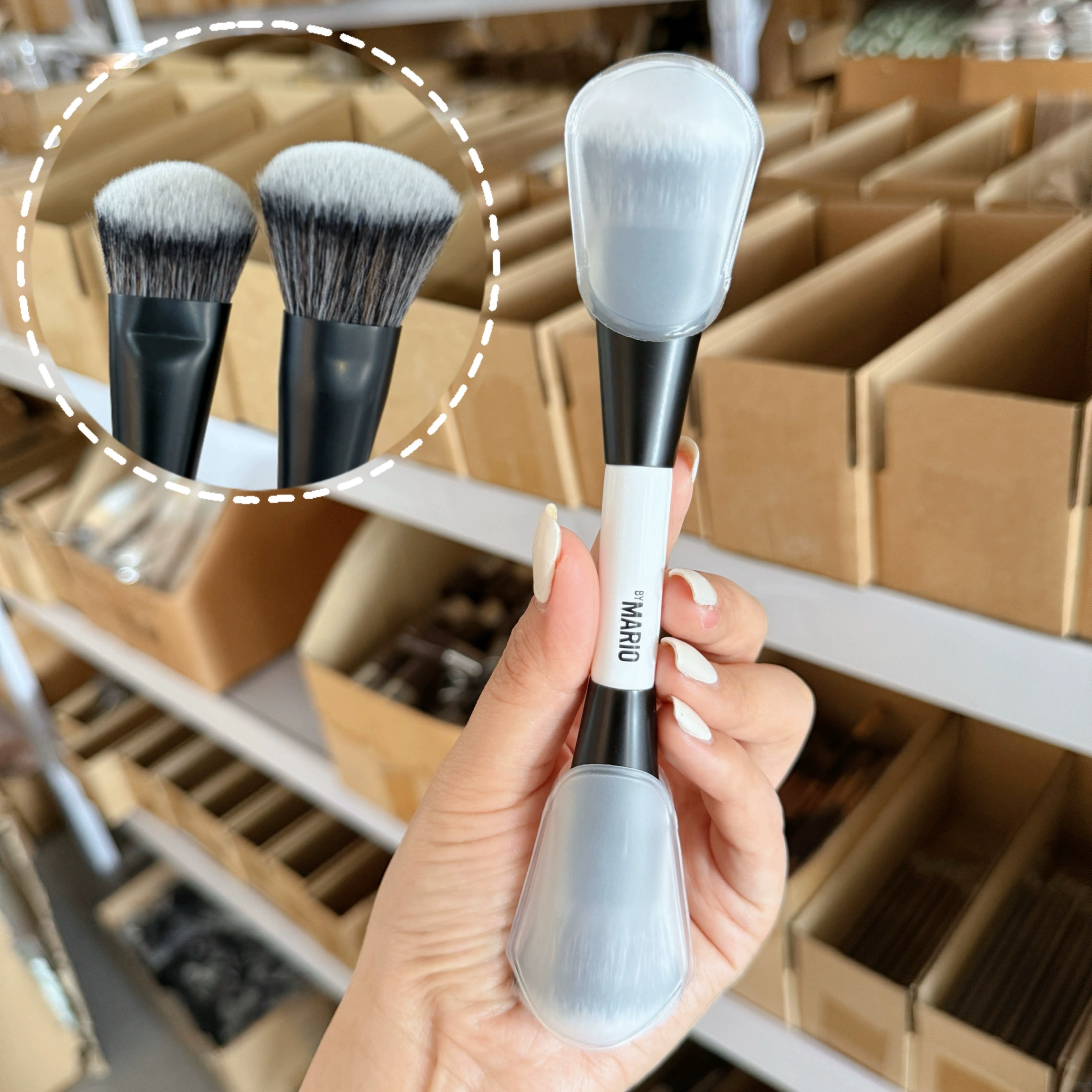 thumbnail for Makeup by Mario Brush F4 Dual-Ended Highlighter Blush Foundation Brush Banny recommends