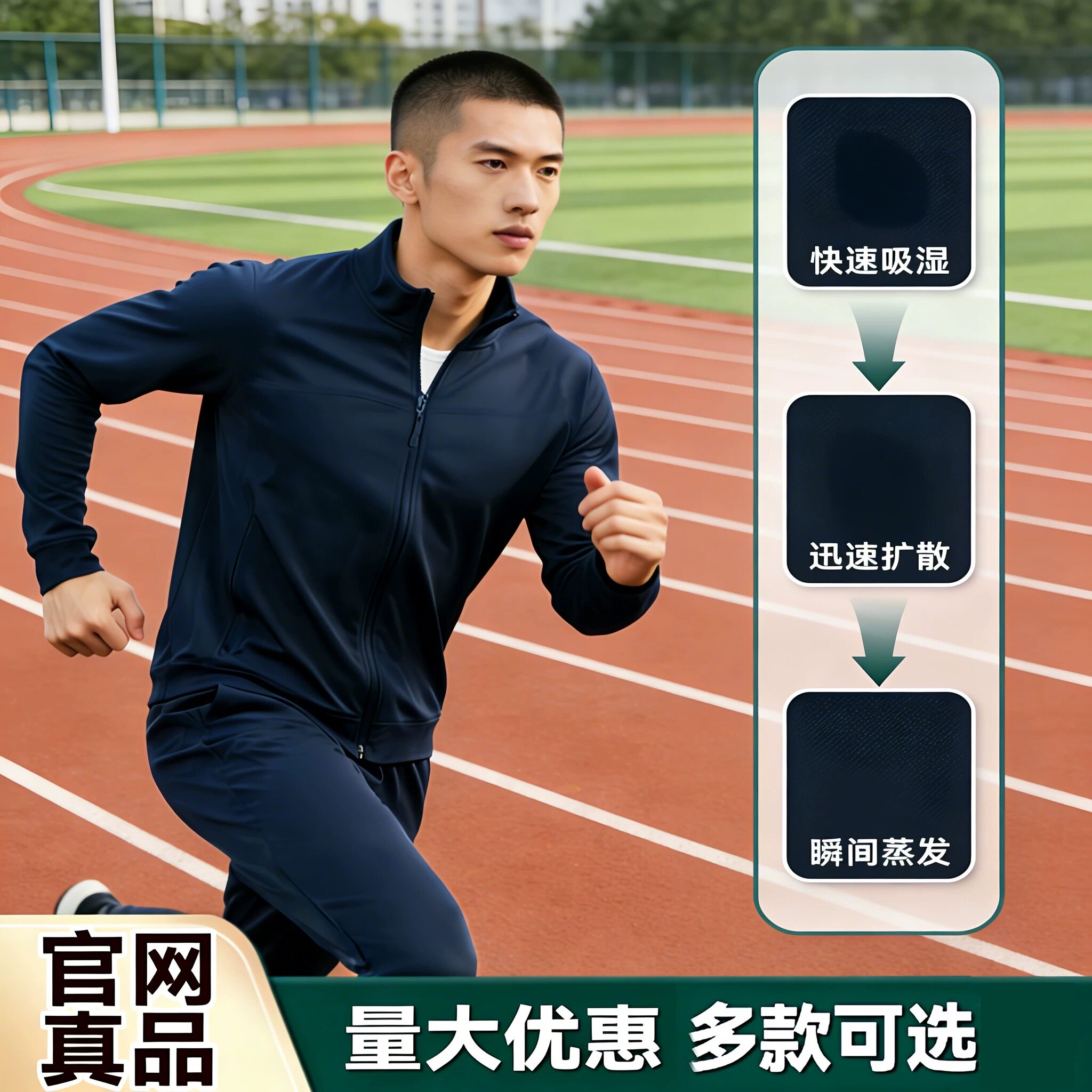 正品际华灰绿色春秋长袖体能服套装训练服蓝色长裤运动套装藏青色