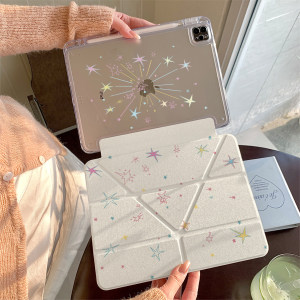 星星3+Y适用于三星s11平板保护套S6lite三折Y型s10新款S7FE亚克力S9创意S8简约A11+竖屏支架2026可折叠A9笔槽