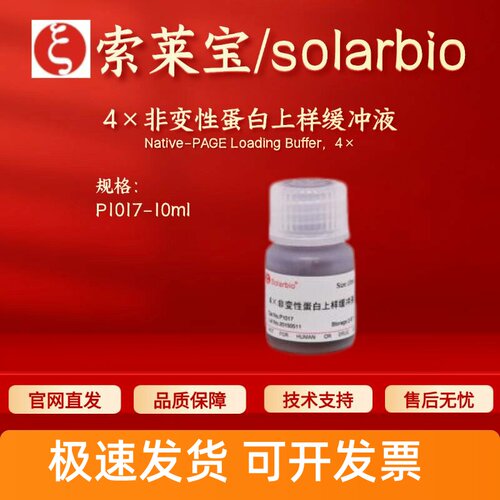 索莱宝Solarbio 4×非变性蛋白上样缓冲液 P1017 10ml 科研实验