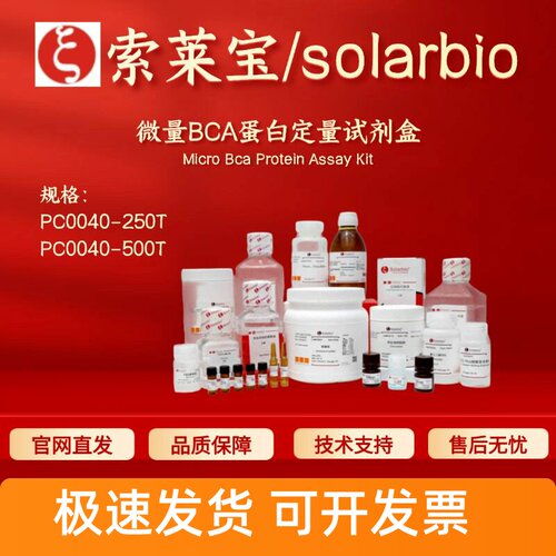 索莱宝solarbio 微量BCA蛋白定量试剂盒 PC0040 250T 500T 科研