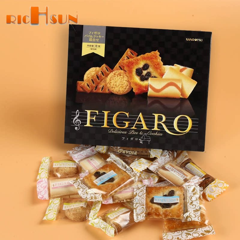 三立费加罗日本进口曲奇饼干什锦礼盒装零食大礼包伴手礼年货送礼