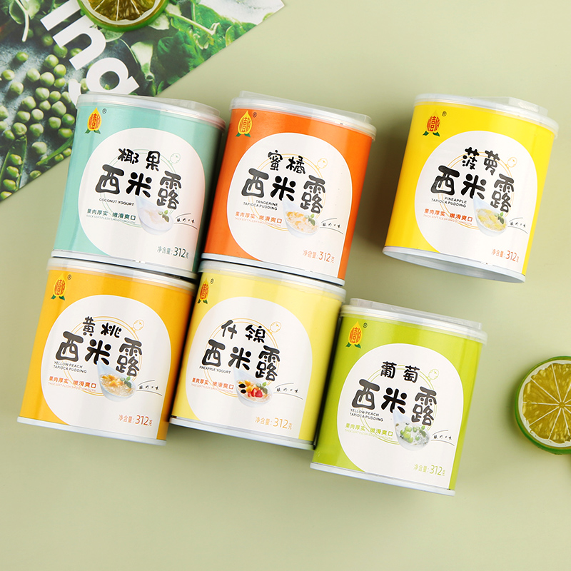 桃壹佰水果西米露罐头6种口味
