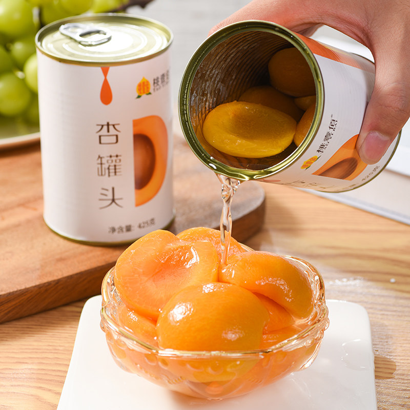 桃壹佰杏罐头6罐整箱糖水杏仁砀山新鲜水果特产果汁零食罐头包邮