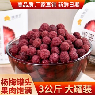 杨梅罐头商用大罐3公斤新鲜糖水整箱6斤黄桃水果罐头烘培餐饮批发