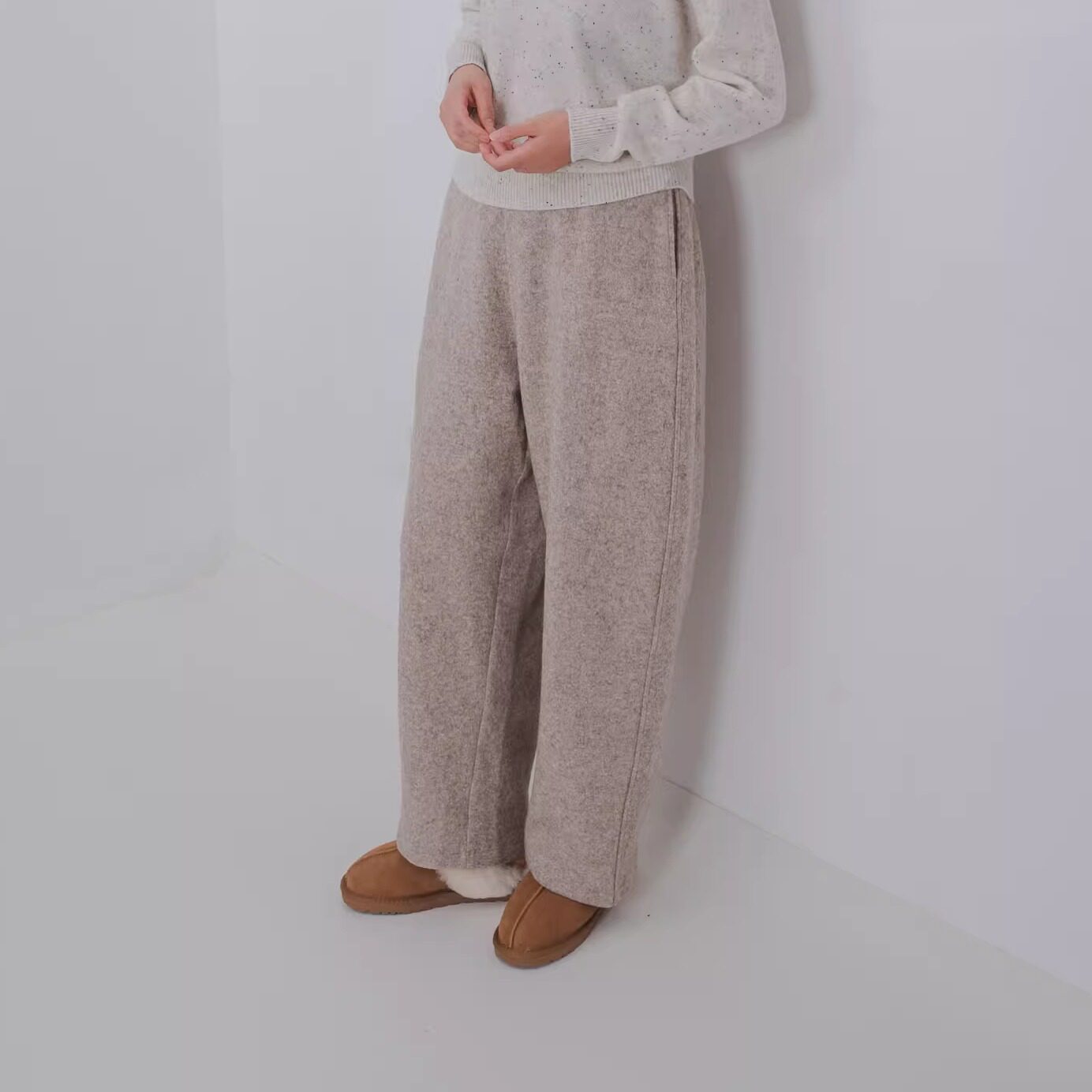 「清仓」秋冬羊毛毛呢卫裤阔腿裤女显瘦宽松九分裤奶奶香蕉裤保暖,女装/女士精品,卫裤,淘宝优惠券,粉丝福利购,淘宝优惠卷