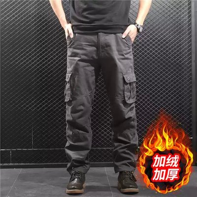 加绒外贸多袋工装裤长裤大码男裤
