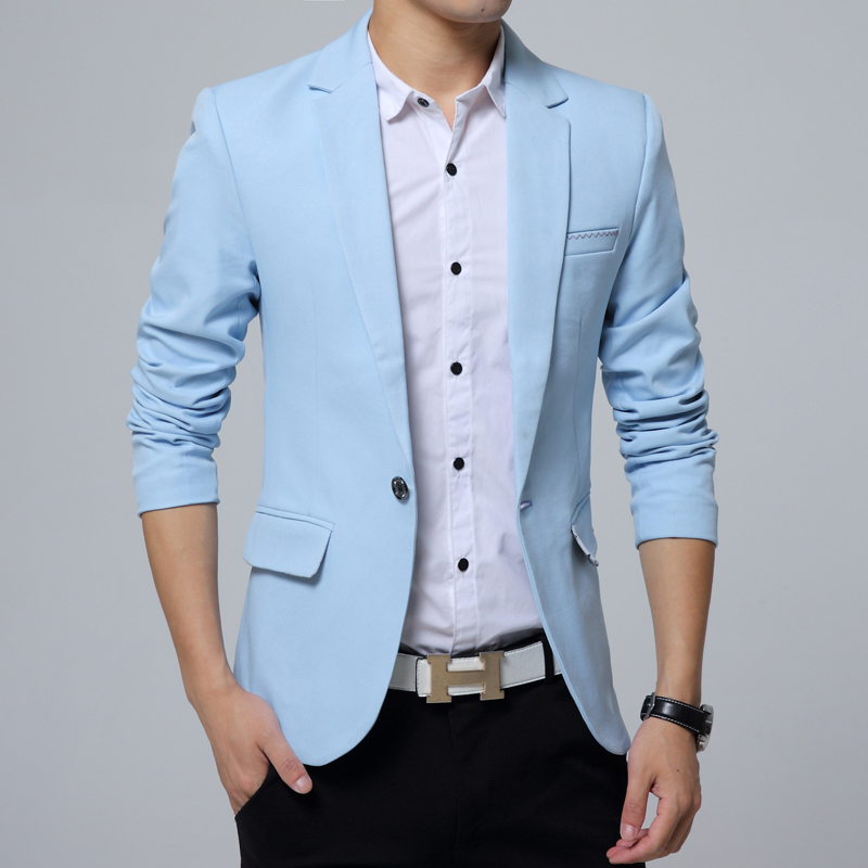 男士休闲西服韩版修身单上衣青年帅气小西装青少年学生薄款外套潮