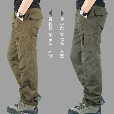 长裤休闲裤多口袋纯棉