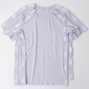 短袖病员服女腋下开口术后上衣易穿脱住院患者肩膀能开护理服夏款