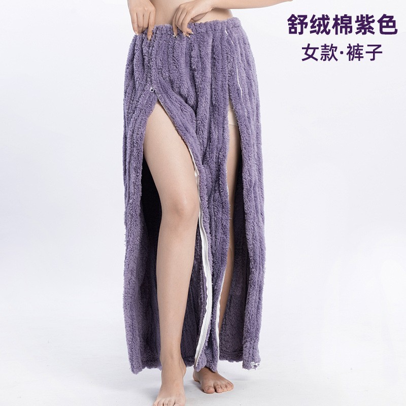 小腿骨折裤保暖裤拉锁睡裤