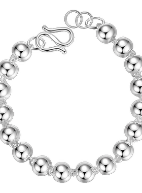 转运珠990足银手链女纯银