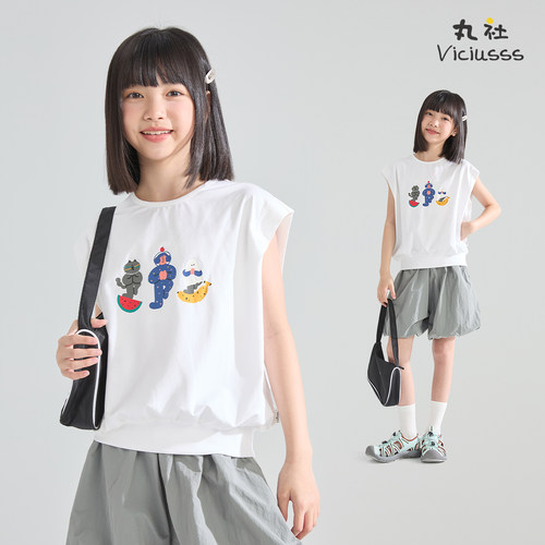 viciusss女童无袖t恤背心夏新款