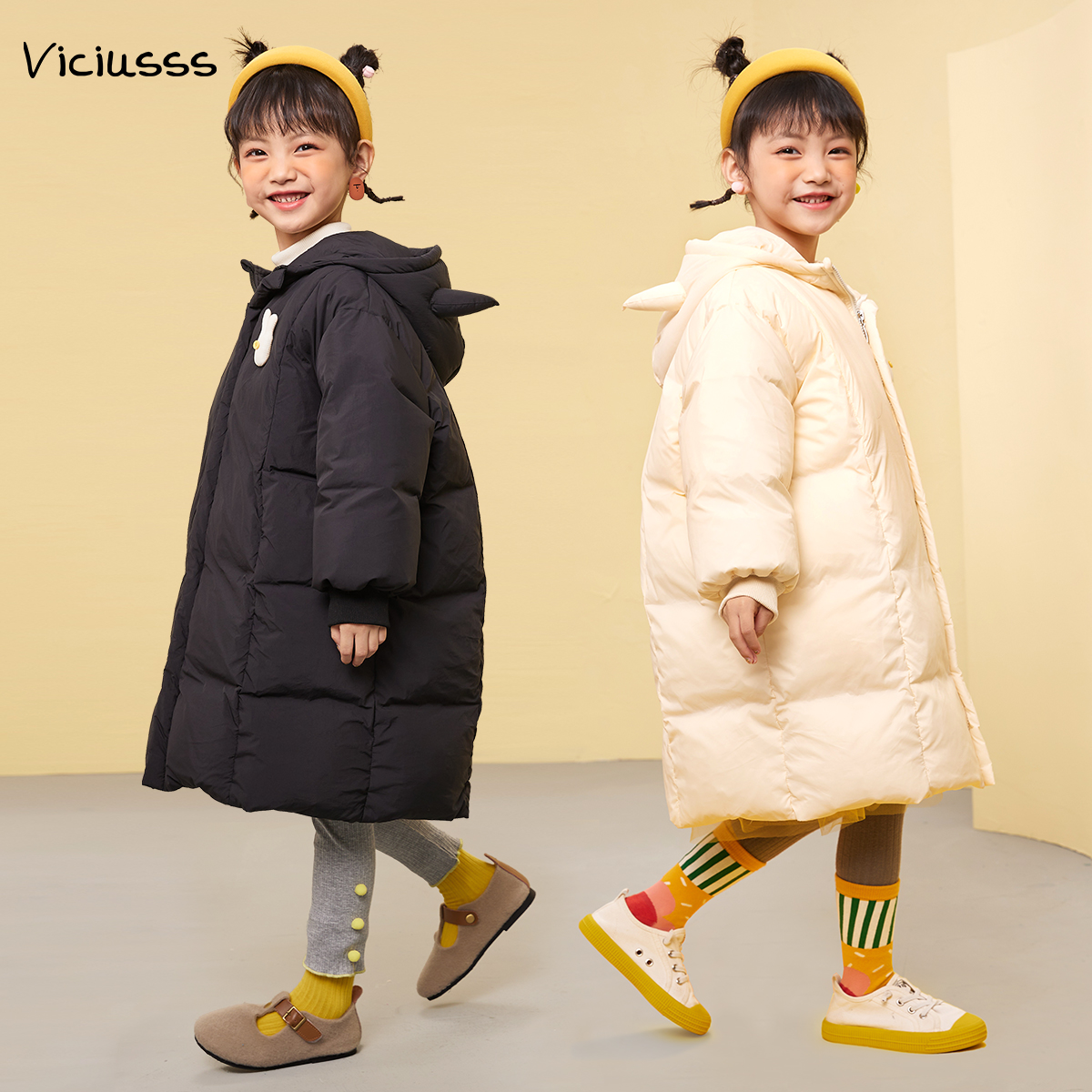 Viciusss丸社儿童羽绒服中长款