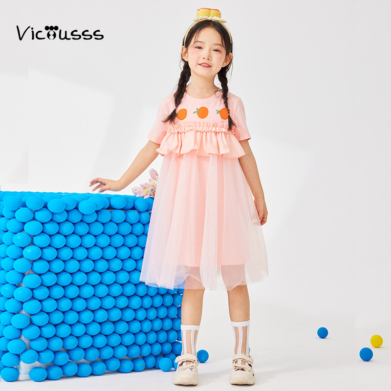 viciusss童装女童甜美网纱连衣裙个性夏季新品淑女可爱裙子洋气仙,童装/婴儿装/亲子装,连衣裙,淘宝优惠券,粉丝福利购,淘宝优惠卷