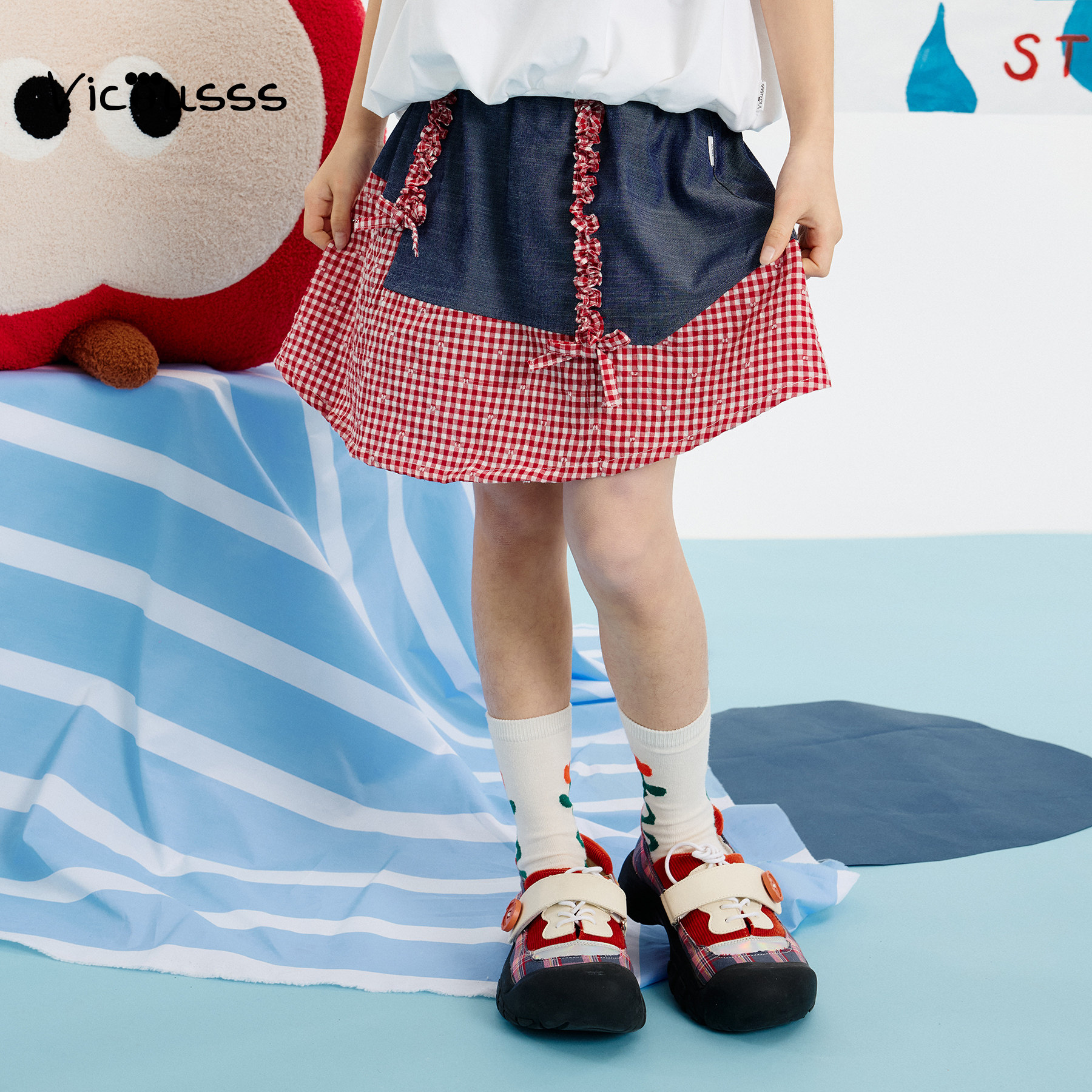 VICIUSSS女童甜美半身裙2025夏季新款儿童洋气百搭拼接裙子洋气仙,童装/婴儿装/亲子装,半身裙,淘宝优惠券,粉丝福利购,淘宝优惠卷