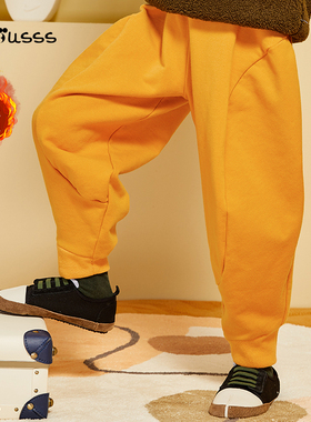 Viciusss丸社男童加绒裤子冬季新款一条过冬长裤儿童抓绒休闲裤厚