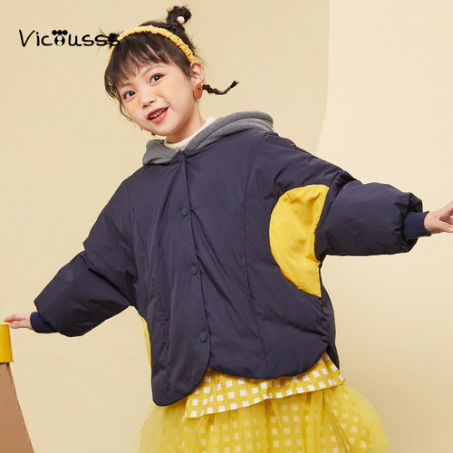 viciusss丸社女童棉服短款冬季厚