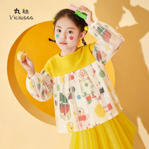 viciusss丸社女童长袖衬衫秋独特