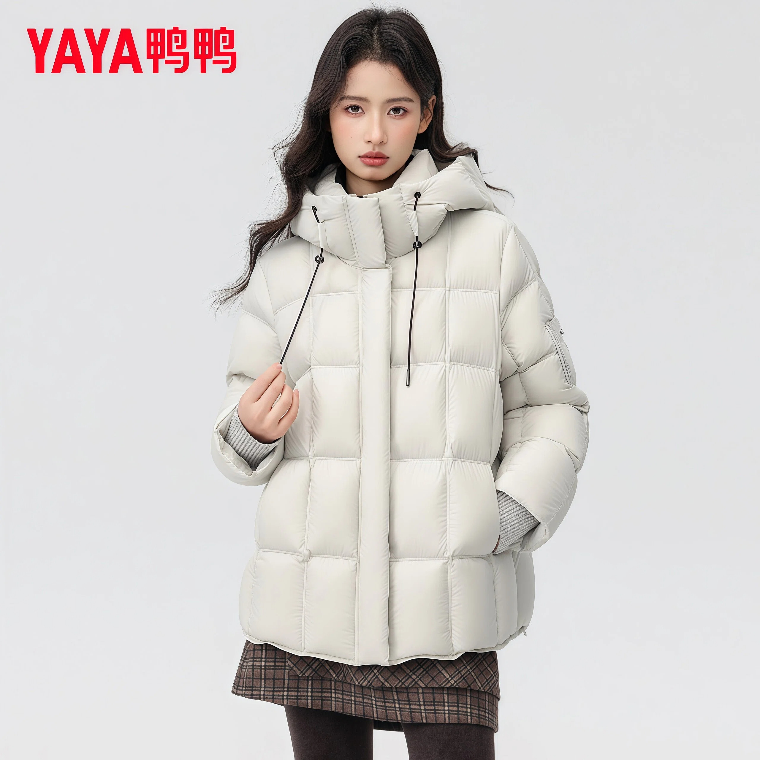 鸭鸭中长款羽绒服女加厚极寒保暖2026年新款女士时尚冬季百搭外套