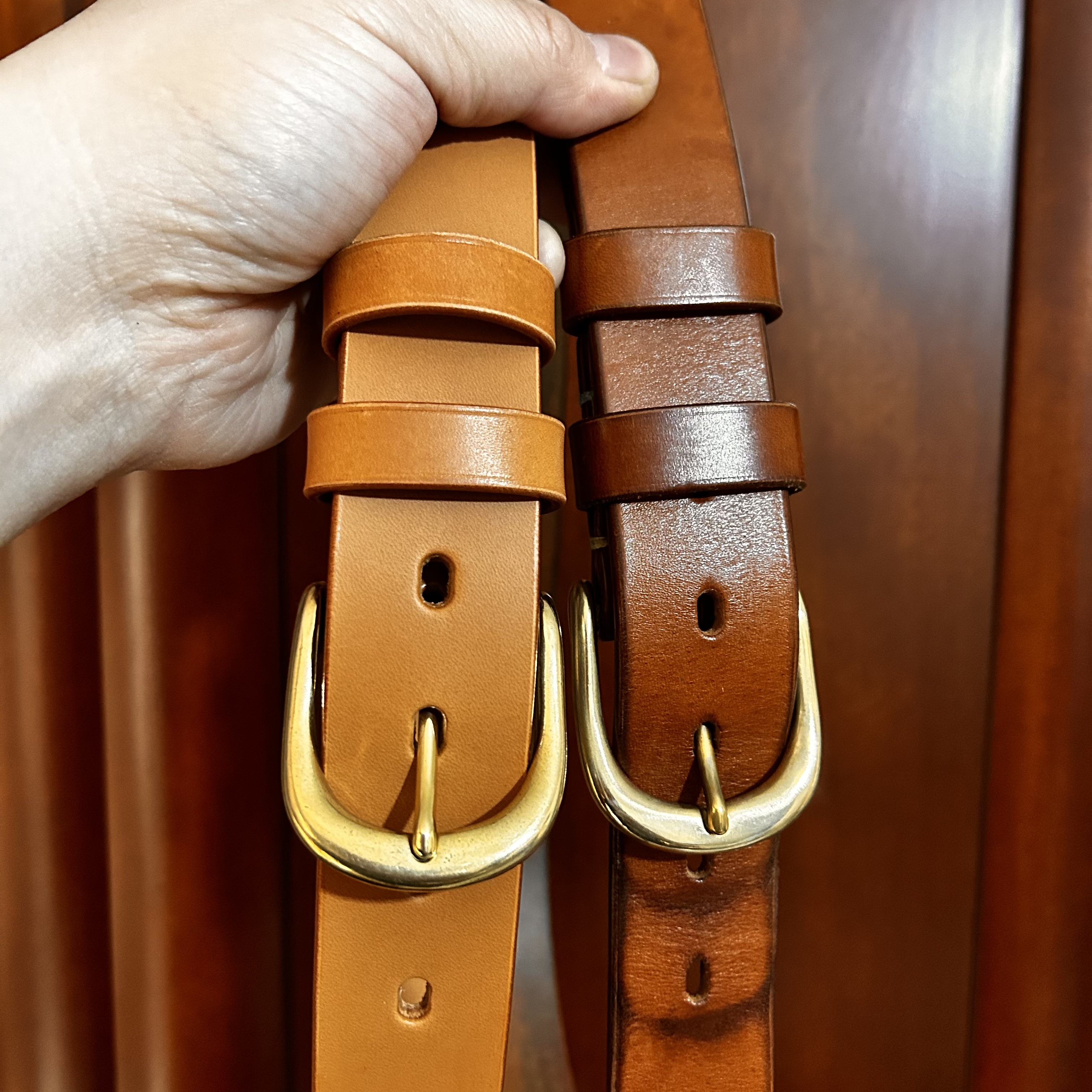日产经典马蹄扣 意大利 托斯卡纳 重油脂植鞣革 纯手工皮带订制