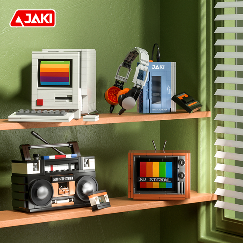 佳奇积木怀旧电器80后玩具