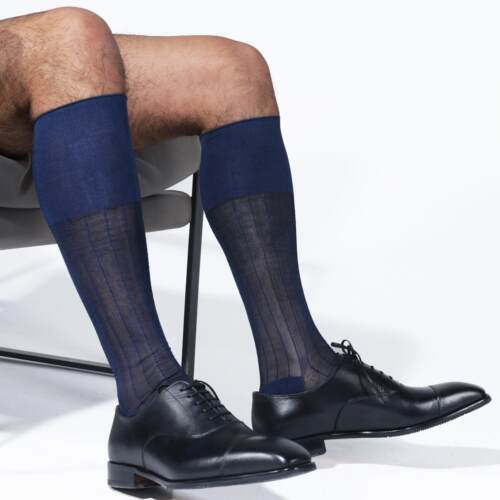 条纹长筒正装丝袜商务简约款加长