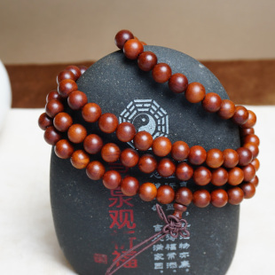 保真天然雷击枣木手串老料108颗念珠道家流珠护身手链男女道珠