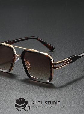 时尚双梁太阳眼镜男复古方框墨镜男士sunglasses跨境欧美潮流眼镜