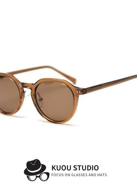 韩版新款TR90板材脚偏光太阳眼镜潮男女文艺复古街头墨镜