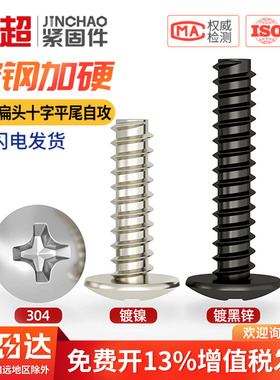 金超镀镍TB304不锈钢十字大扁蘑菇头平尾自攻螺丝螺钉M2M3M3.5M4