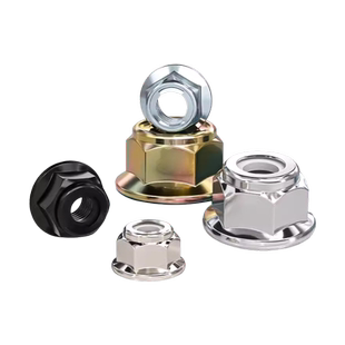 铁镀锌法兰螺母镀镍黑色六角防滑防松带垫齿螺丝帽M3M4M5M6M8-M16