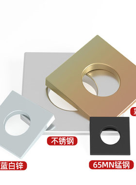 金超彩锌方斜垫片糟钢用工字钢平垫发黑垫圈金属垫片M8M10M12M16