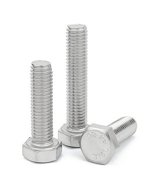 金超A4-80 316L不锈钢全牙外六角螺丝外六角螺栓M6M8M10M12M16M20